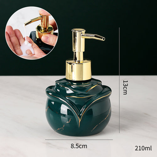 Skorter | Elegant solid marble soap dispenser for the bathroom