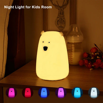 Skorter | Bjørn LED Night Lamp - Touch Sensor Bed Light for Children