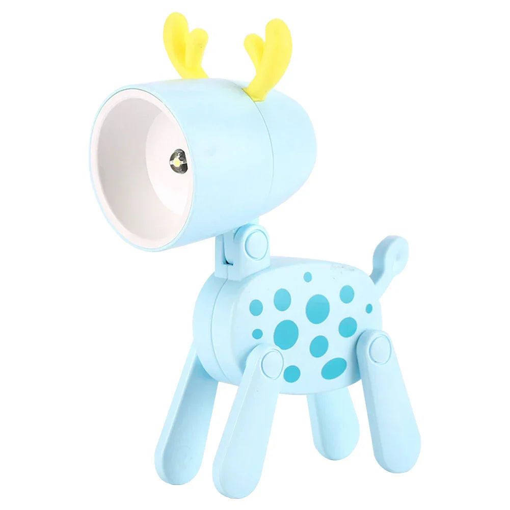 Skorter | Cute LED Night Light - Mini Dog, Deer, Dinosaur Folding Table Lamp for the Children's Room