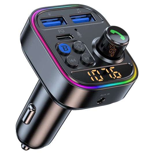 Skorter | Bluetooth 5.3 FM Transmitter Car Kit with Type-C USB Charger