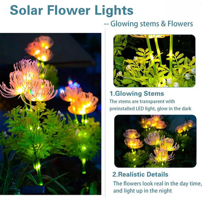 Skorter | Soft Pink Glow Solar LED Flower Garden Light