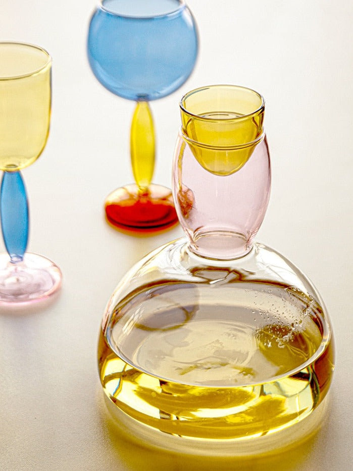 Skorter | Borosilicate 3-Color Glassware - Wine Glass