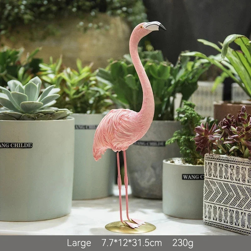 Skorter | Nordic Flamingo Figurine Figure Statue Sculpture Living Room Office Wedding Party Ornaments Home Decor Decoration Accessories