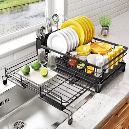 Skorter | Dish Drying Rack with Drainboard & Large Cutlery Holder – Nova
