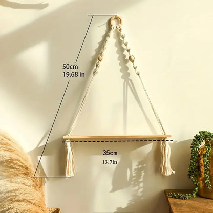 Skorter | Boho Macrame Shelf Rustic Decor