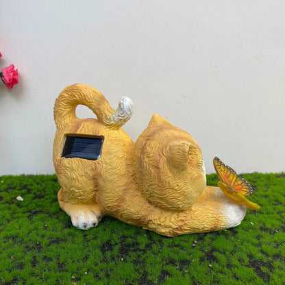 Skorter | Butterfly Catcher Cat Resin Decorative Lamp