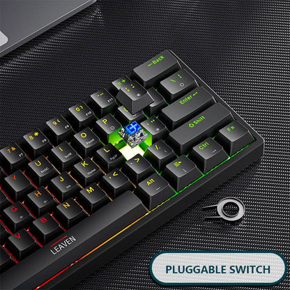 Skorter | K620 Mini Gaming Mechanical Keyboard - 61 Keys RGB