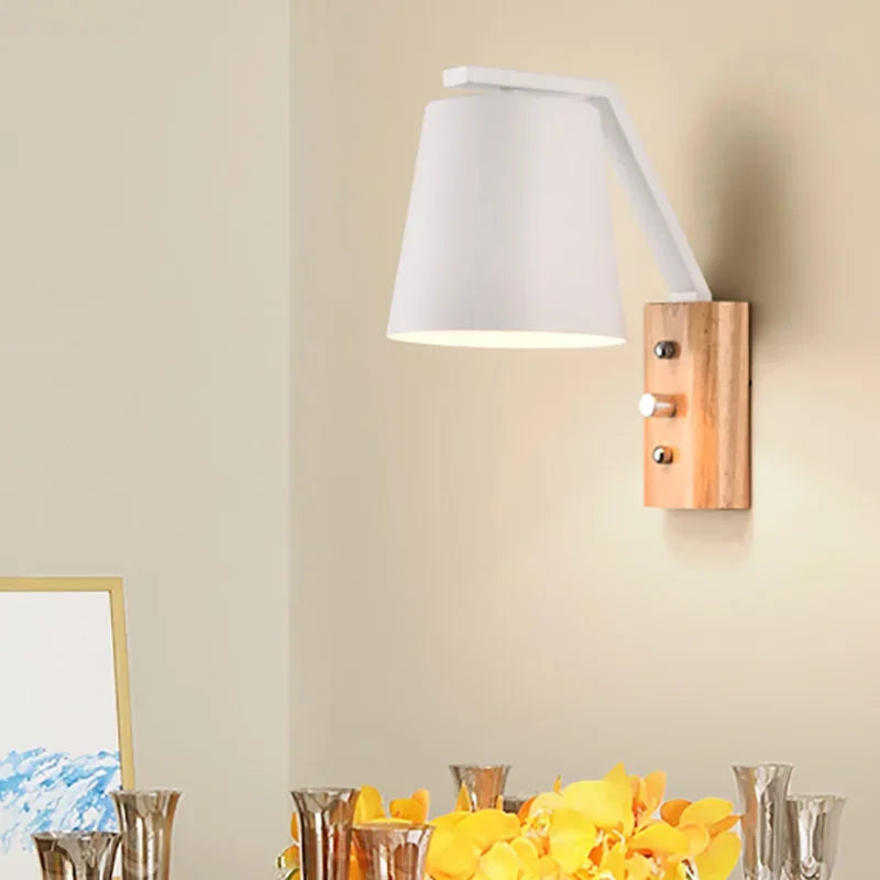 Skorter | HoutLys - LED Wall Lamp with Switch Nightstand Lamp Living Room Decoration