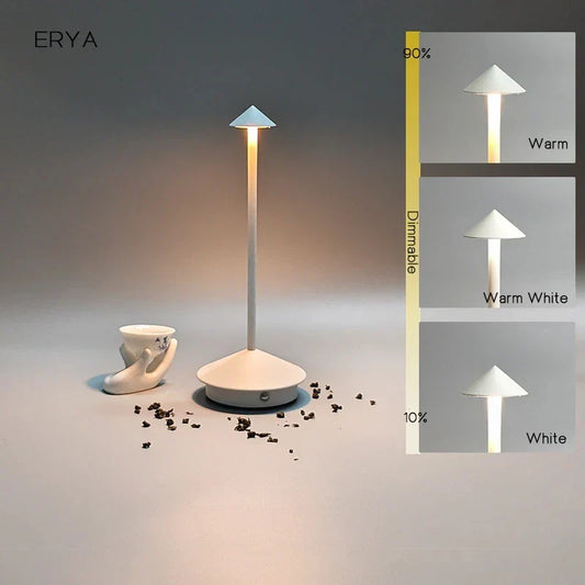 Skorter | Rechargeable Table Lamp Creative Dining Room Touch Led Pina pro Table Lamp Hotel Bar Coffee Desk Lamp Decorative Desk Lamp