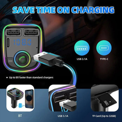 Skorter | Bluetooth Car FM Transmitter and Hands MP3 Player
