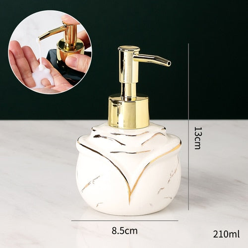 Skorter | Elegant solid marble soap dispenser for the bathroom