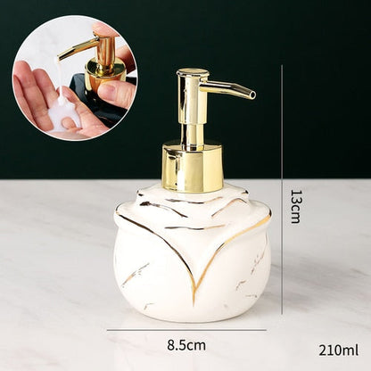 Skorter | Elegant solid marble soap dispenser for the bathroom