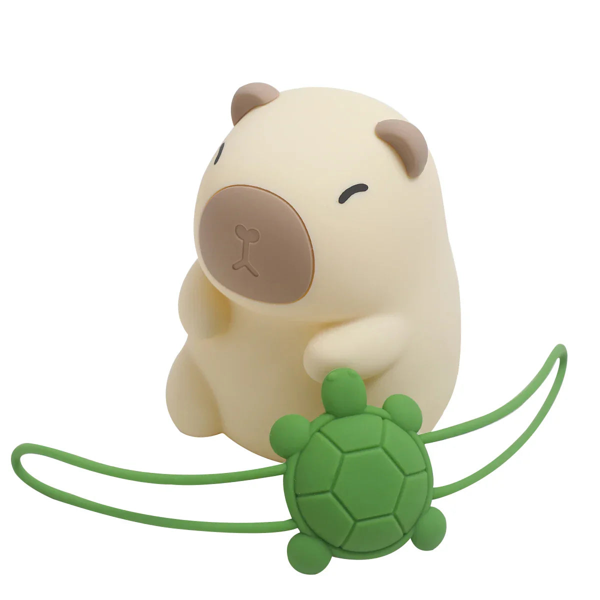 Skorter | Capybara with Turtle Backpack Nightlight - 7-Color Dimmable Silicone Lamp