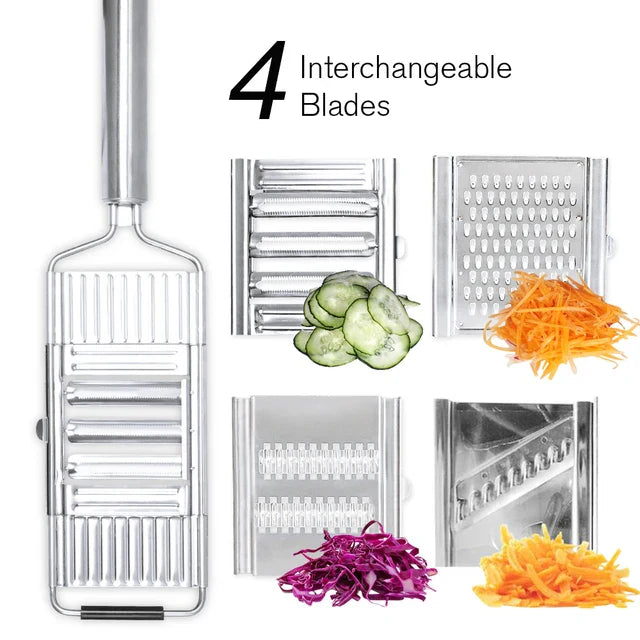 Skorter | Stainless Steel Chopper Cutter Grater | Portable Handheld Vegetable Slicer | Easy to Clean Multifunctional Kitchen Tool
