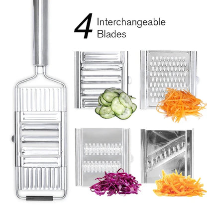 Skorter | Stainless Steel Chopper Cutter Grater | Portable Handheld Vegetable Slicer | Easy to Clean Multifunctional Kitchen Tool