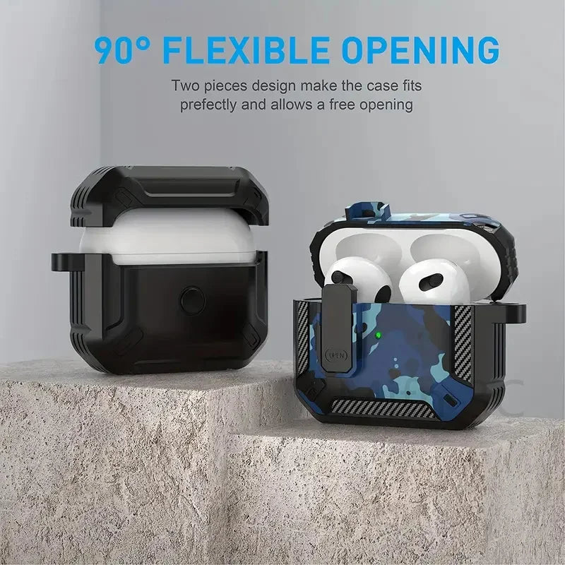 Skorter | Camouflage Security Lock AirPods Case