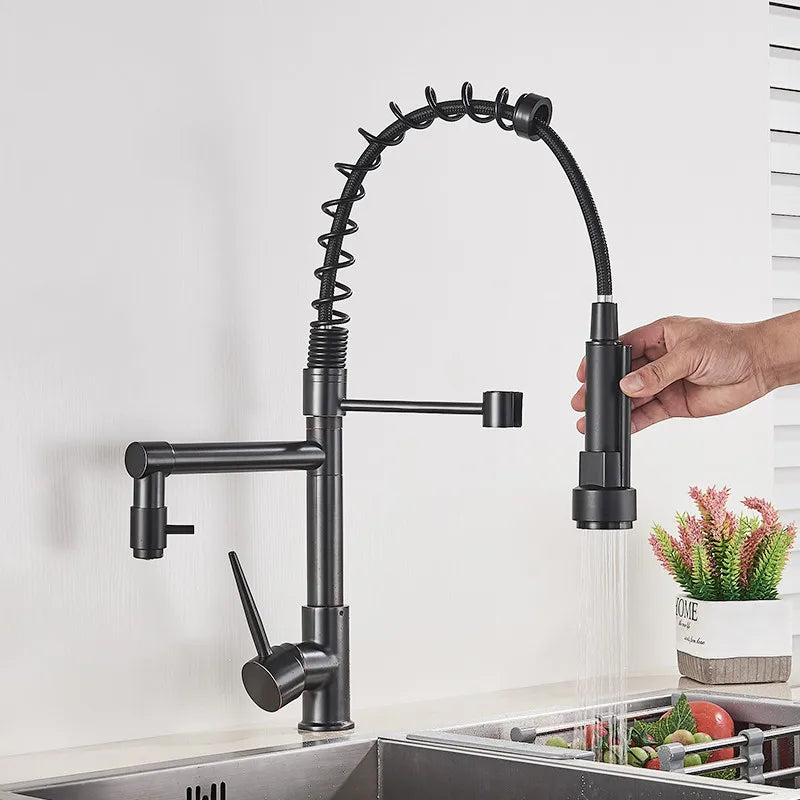 Skorter | AquaFlex – Pull-Out Kitchen Faucet with Double Swing
