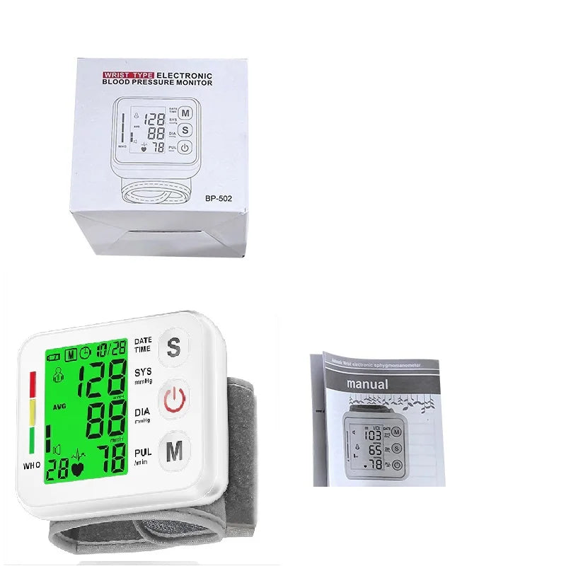 Skorter | Digital Wrist Blood Pressure Monitor with LCD Display – PulseTrack