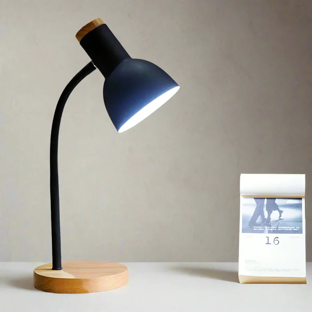 Skorter | Autumn and Winter Lighting | Nordic Creative Wood Art Iron LED Desk Lamp - Moxie