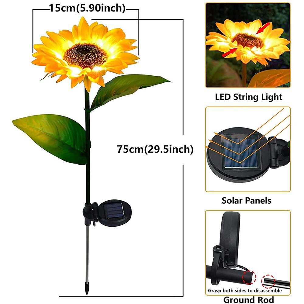 Skorter | Solar-Sunflowers: Waterproof Garden Joy