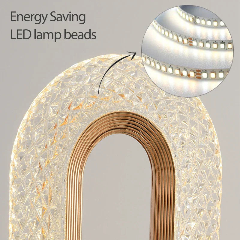 Skorter | Crystal LED Table Lamp: Dimmable, USB Charging, Touch & Remote Control