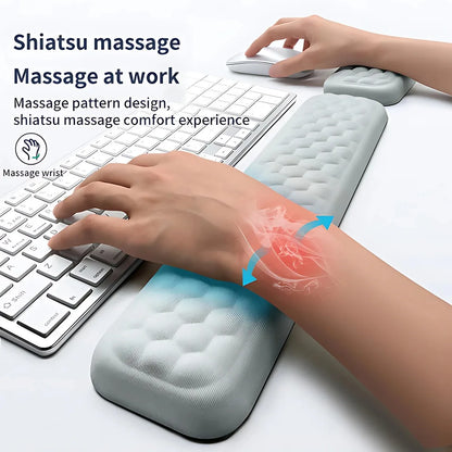 Skorter | Ergonomic Memory Foam Wrist Rest Mouse Pad - Office Typing Support Desk Mat