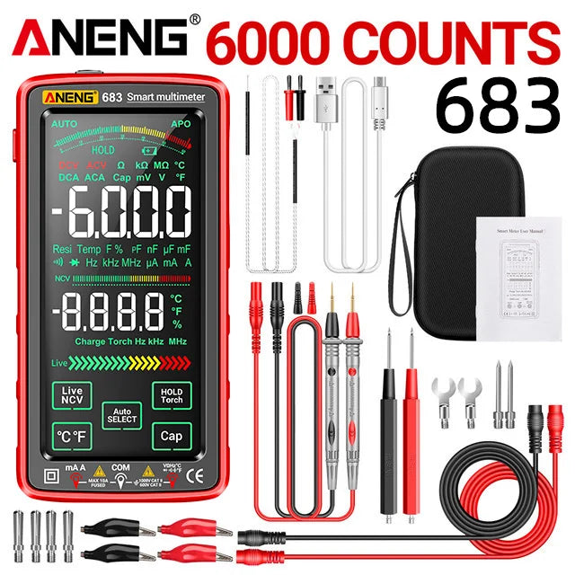 Skorter | 683 Smart Multimeter - High-End Touch, 6000 Counts, Rechargeable