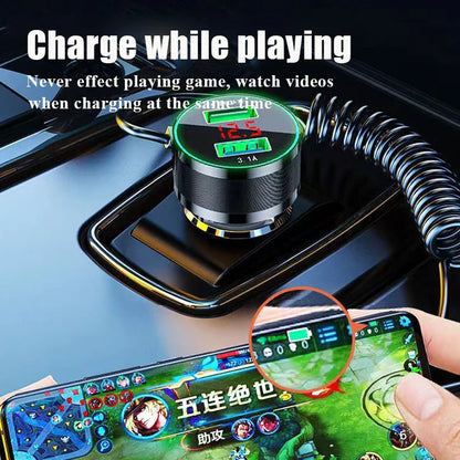 Skorter | 150W USB Car Charger Adapter - Fast Charge with 3-in-1 Cable