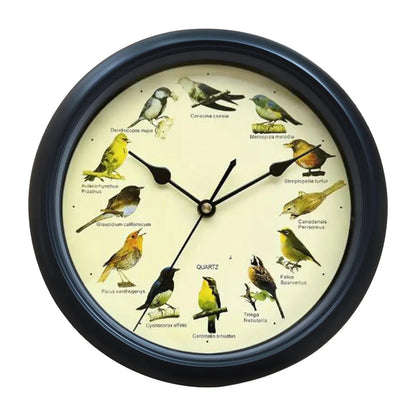 Skorter | VogelZang - 10 Inch Singing Bird Wall Clock for Stylish Home Decor