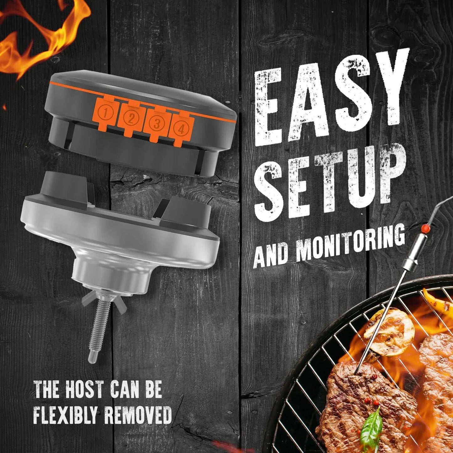 Skorter | TempMaster BBQ Thermometer – App-controlled & Multi-zone capable