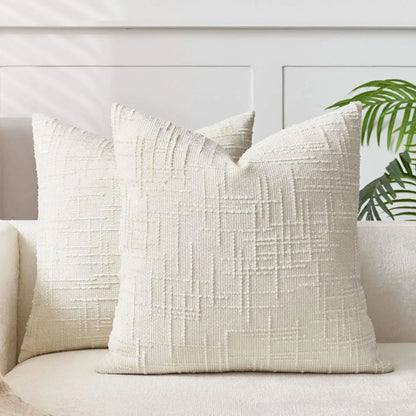Skorter | Chenille Throw Pillow Cover Bamboo Texture Solid Color