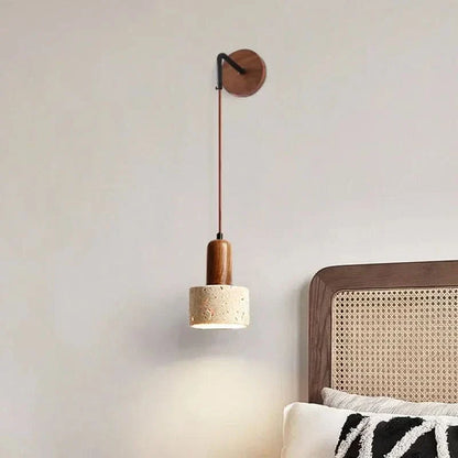 Skorter | Wabi-Sabi Stone Wall Lamp – Warm LED Light