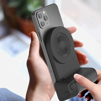 Skorter | Griply Magnetic Phone Holder with Wireless Charging – Anti-Vibration Hand Grip for Stable Shots