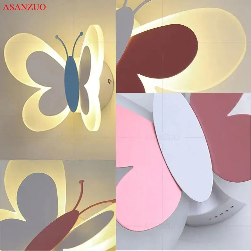 Skorter | ButterflyGlow - Acrylic Butterfly LED Wall Lamp for Children's Room and Bedroom Decor