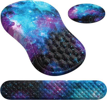 Skorter | Ergonomic Memory Foam Mouse Pad with Wrist Rest - Pain Relief Support