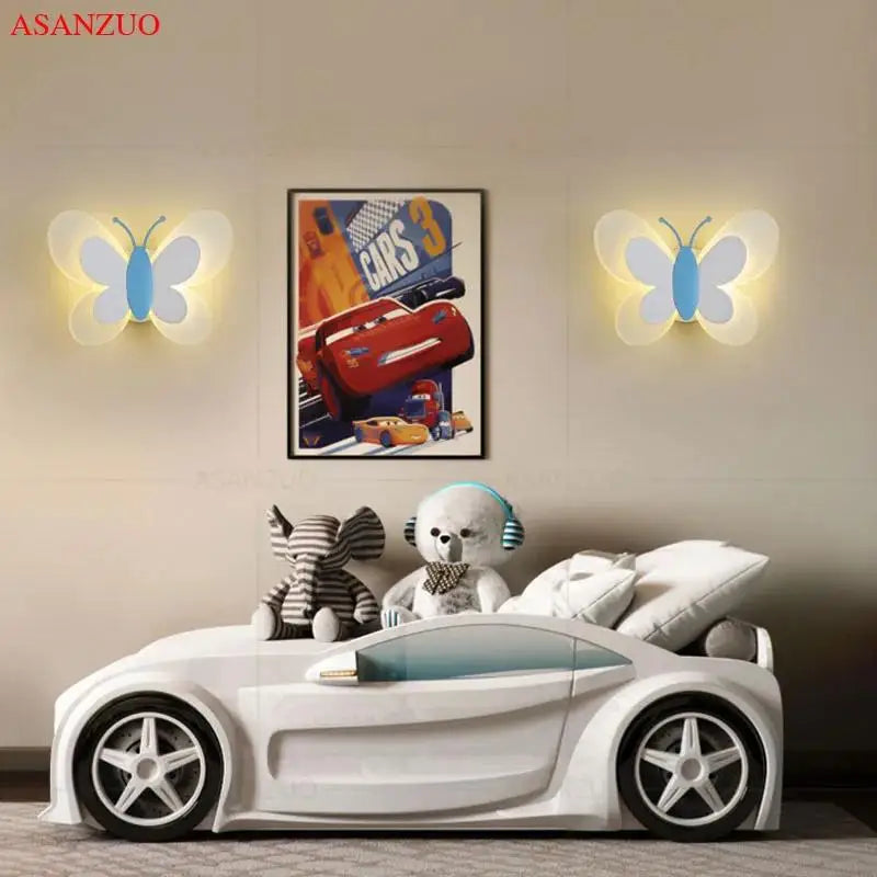 Skorter | ButterflyGlow - Acrylic Butterfly LED Wall Lamp for Children's Room and Bedroom Decor