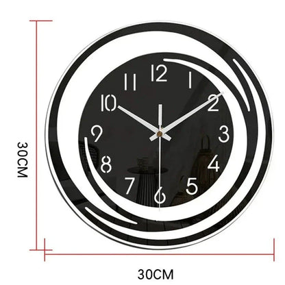 Skorter | Acrylic Wall Clock - Scandinavian Design - Black - Clock