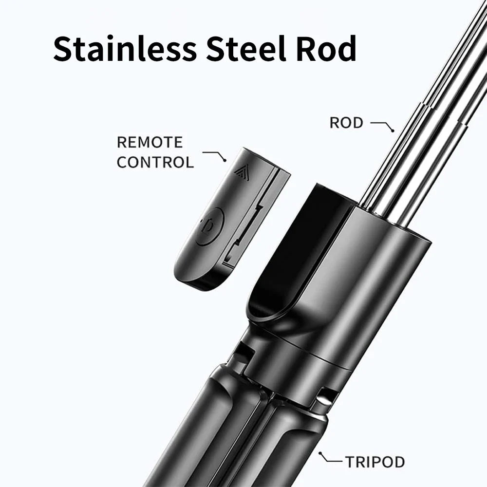 Skorter | Wireless Selfie Stick Tripod with Light, Bluetooth Remote for iPhone, TikTok Live Streaming