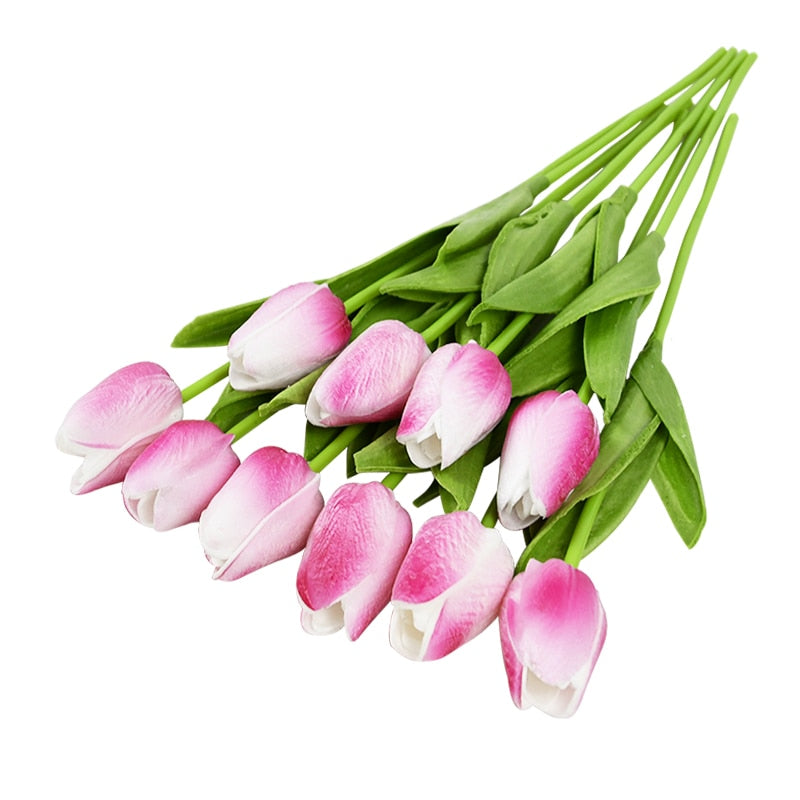 Skorter | Artificial Flower Bouquet with Tulips, Decoration (10 Pieces)