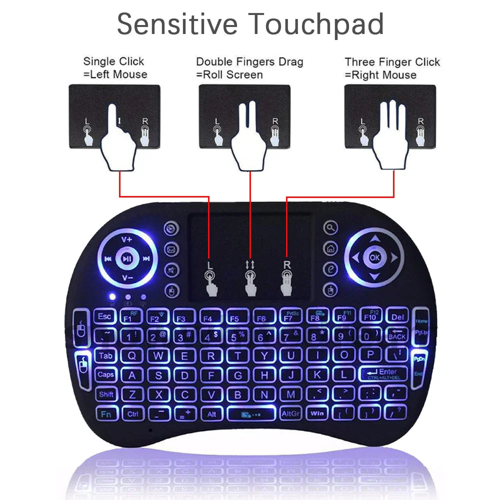 Skorter | i8 Backlit Mini Wireless Keyboard