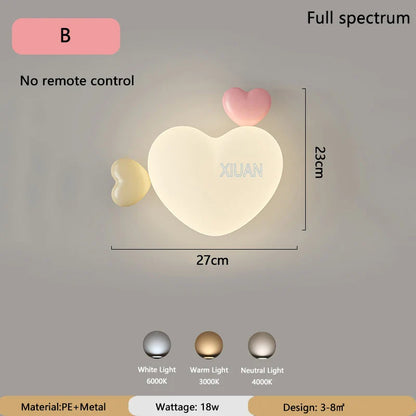 Skorter | LoveLight - Pink Crown Sky Heart Design LED Bed Lamp