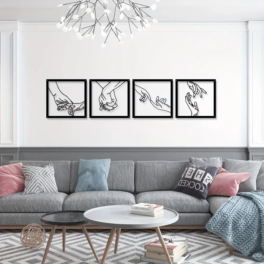 Skorter | Embrace Hands Metal Wall Art