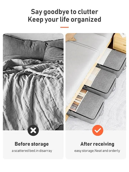 Skorter | CLOTHING STORAGE BAG – Foldable storage bag with view window & zipper for clothes & bedding