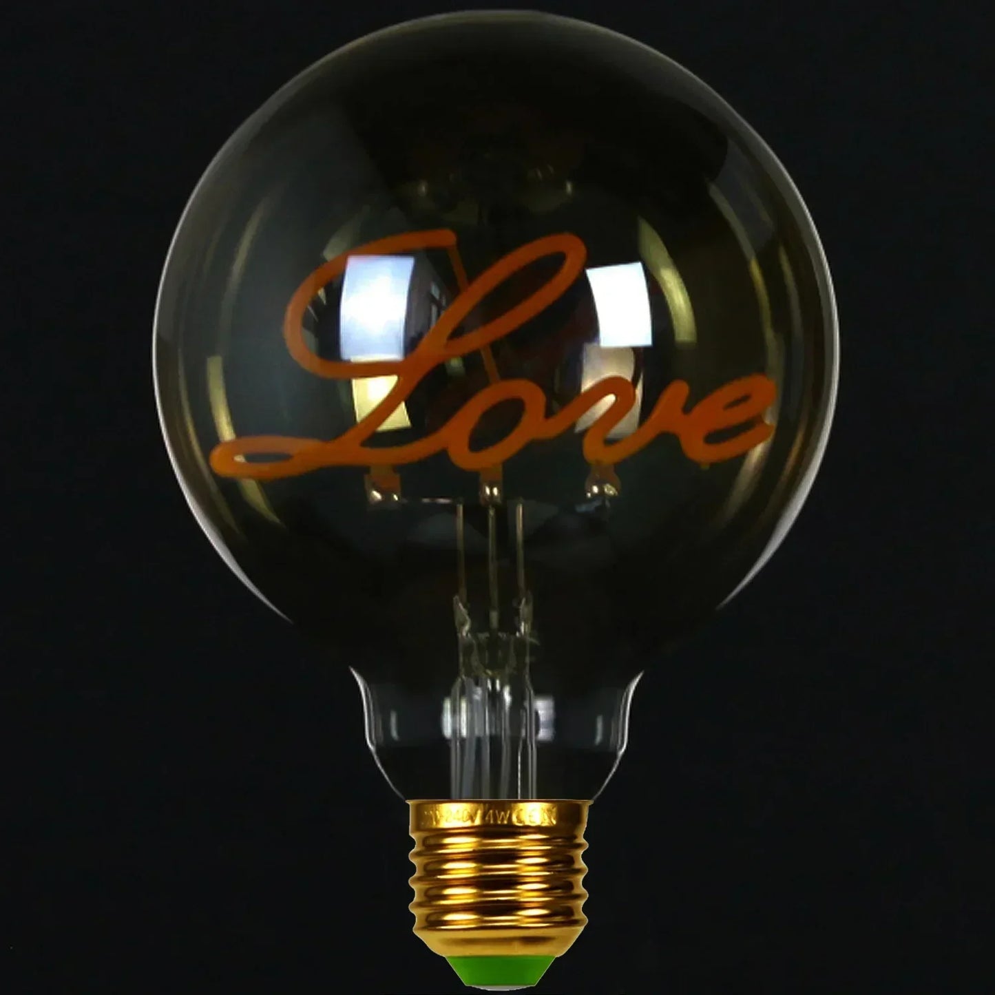 Skorter | RetroLED - Vintage Table Lamp with Wooden Base and LED Lamp with Inscription