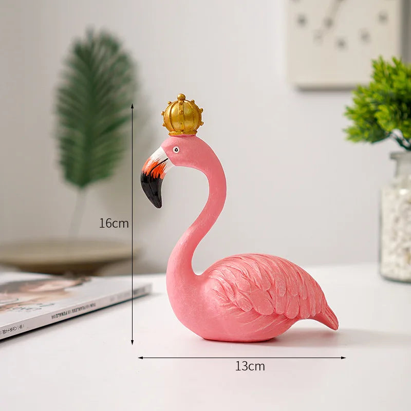 Skorter | Nordic Flamingo Figurine Figure Statue Sculpture Living Room Office Wedding Party Ornaments Home Decor Decoration Accessories