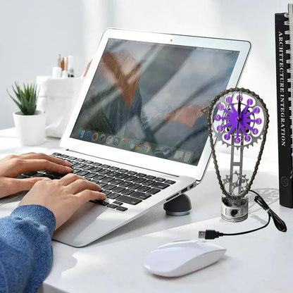 Skorter | Klockkedja med urverk - Tyst roterande bordsklocka