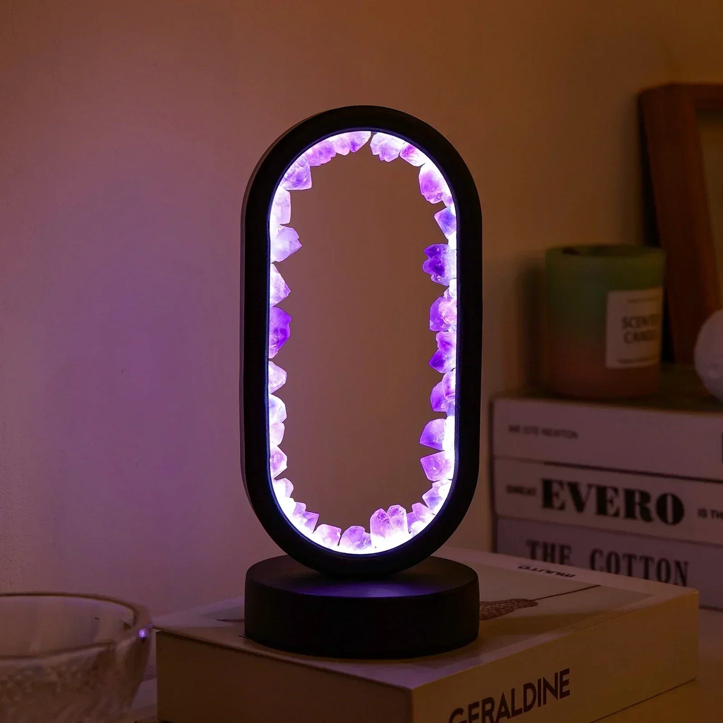 Skorter | AuraStone | Natural Calming Amethyst Serenity Lamp