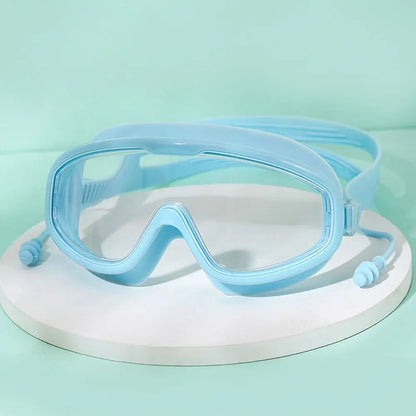 Skorter | Anti-Fog Wide View Swim Goggles with Earplugs