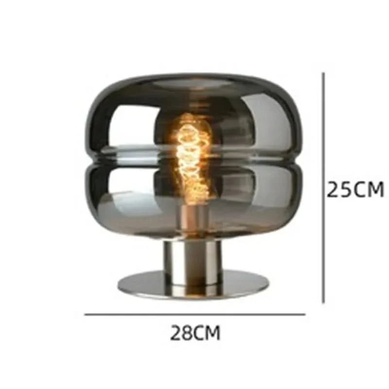 Skorter | Scandinavian Glass Table Lamp – AuroraForm E27