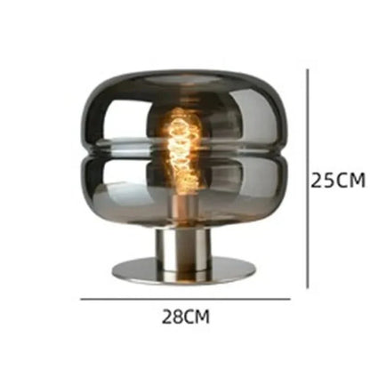 Skorter | Scandinavian Glass Table Lamp – AuroraForm E27